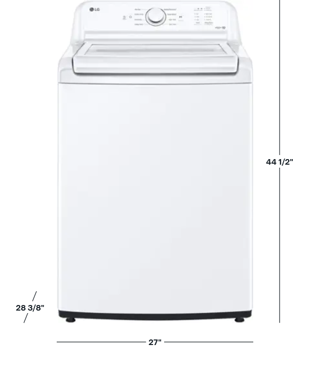 LG WT6105CW 4.1 cu. ft. Top Load Washer with Agitator — image 2
